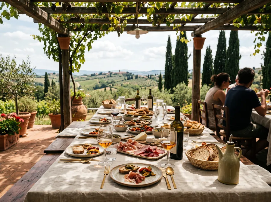 El almuerzo largo toscano