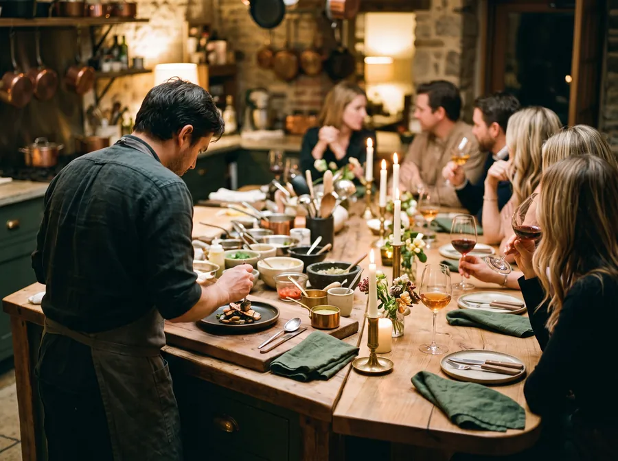 El anfitrión de mesa del chef